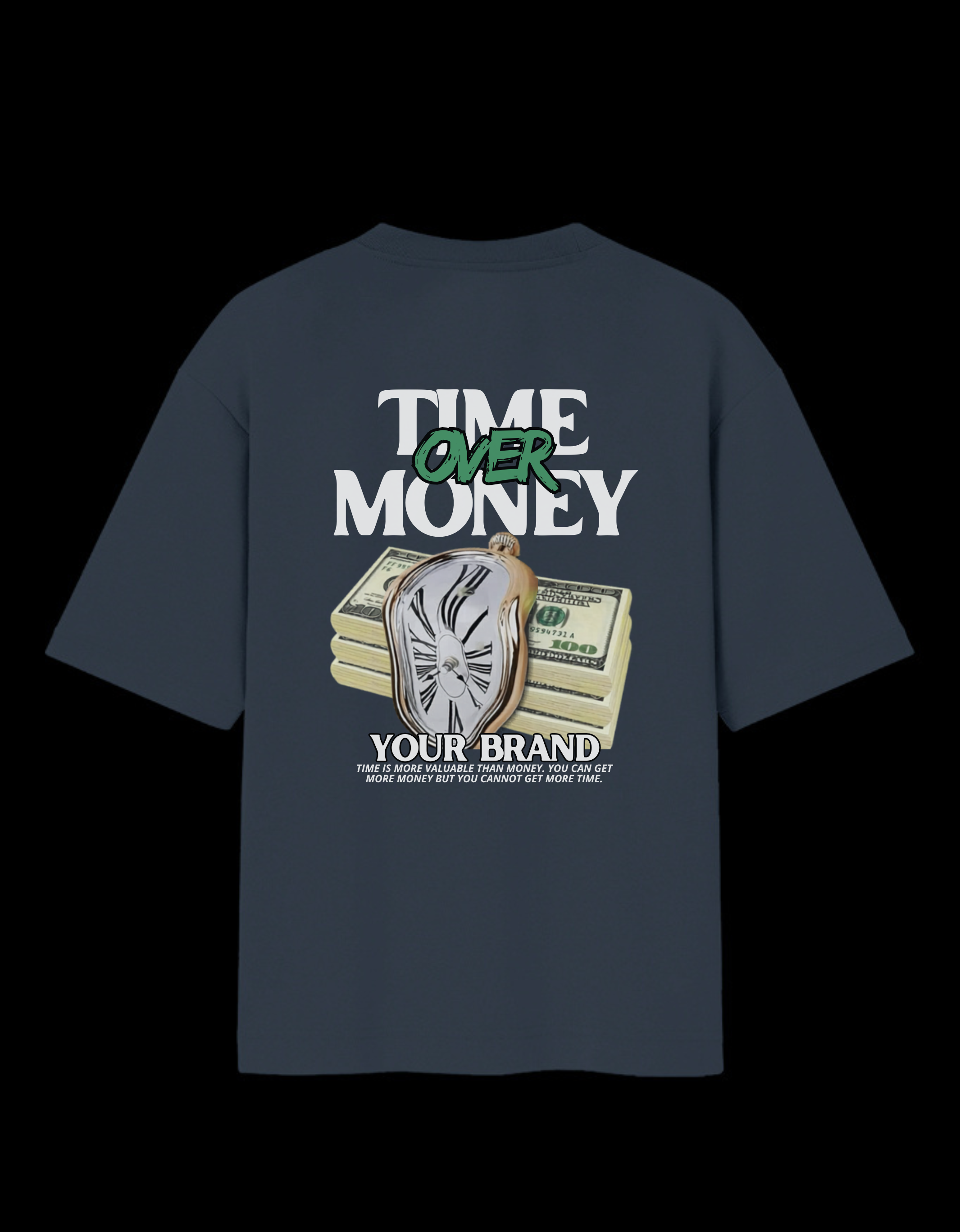 Time Over Money Oversized T-Shirt